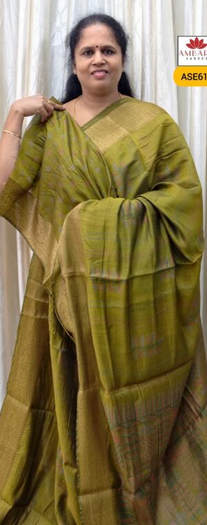 Light Green Color Soft Viscose Cotton Saree | ASE618