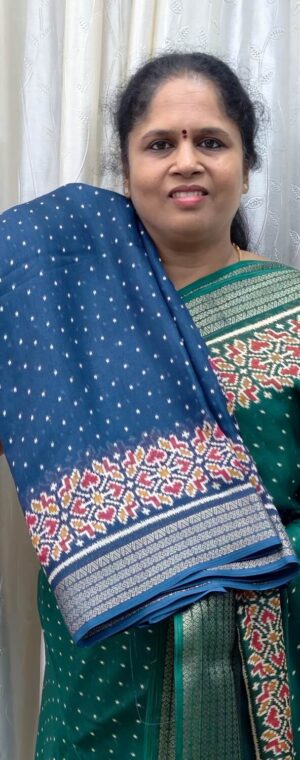 Blue Printed Chiffon Saree with Lightweight Drape | ASD765