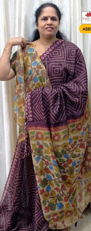 Purple Color Soft Linen Cotton Saree | ASE532