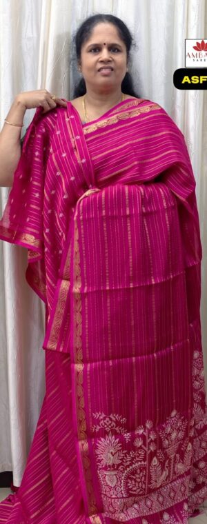 Rani Pink Color Georgette Saree || ASF56