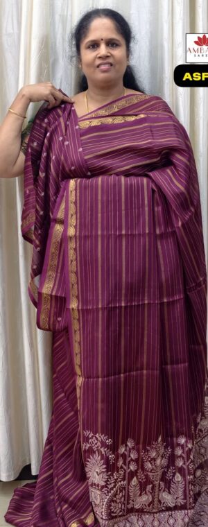 Magenta Color Georgette Saree ||
