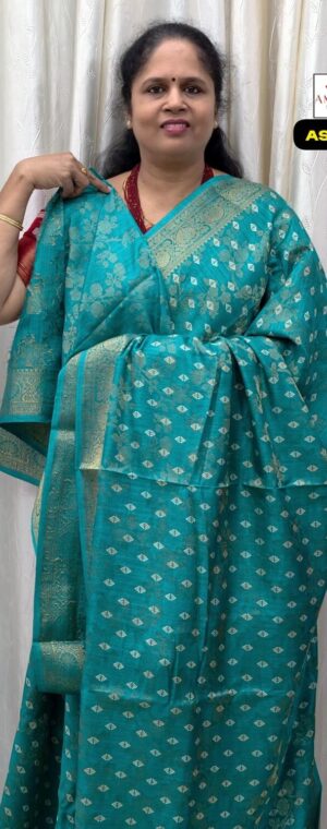 Sky Blue Soft Georgette Saree With Small Butta Print || ASF303