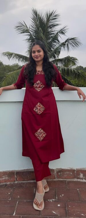 Pure Cotton Ajrakh Printed Kurti Set | ASF287