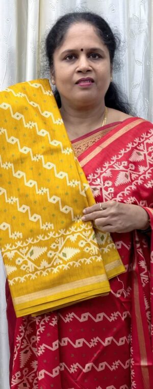 Yellow Crepe Saree with Soft Airy Drape | ASF99