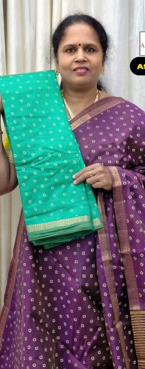 Sea Green Butta Printed Semi Tussar Saree | ASF582