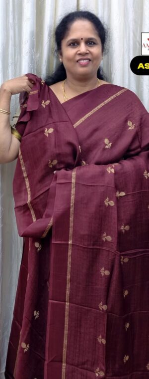 Brown Color Khadi Silk Saree | ASF530