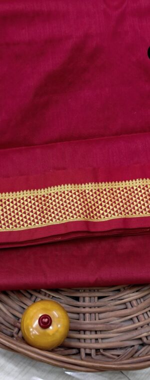 Maroon Color Silk Mixed 9 Yards Saree | ASF705