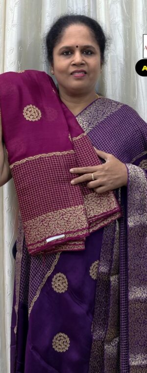 Magenta Color Pure Viscose Georgette Saree | ASF784