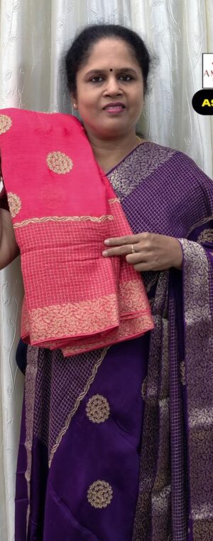 Pink Color Pure Viscose Georgette Sarees | ASF786