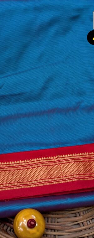 Blue Color 9 Yards Silk Mixed Saree | ASF711