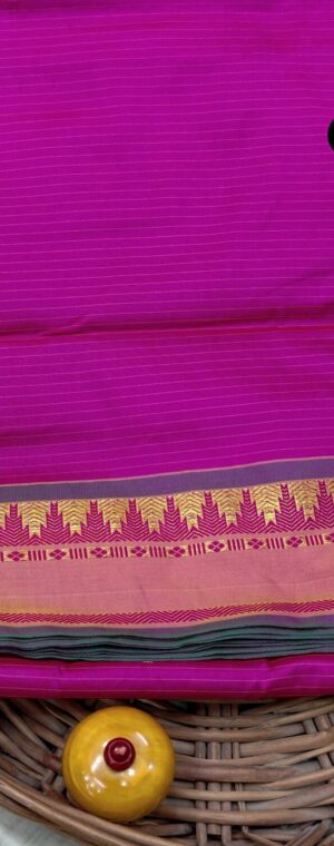 Vadamalli Color Striped 9 Yards Silk Mixed Saree | ASF714