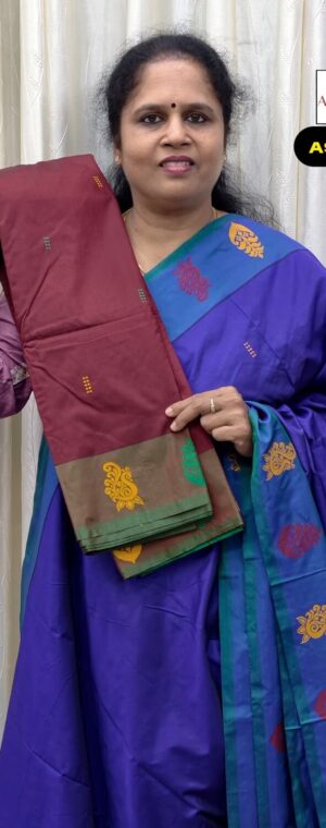 Maroon Color Aarni Semi Soft Silk Saree | ASF685