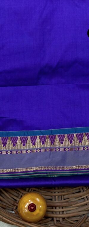 Navy Blue Color 9 yards Silk Mixed Saree | ASF702