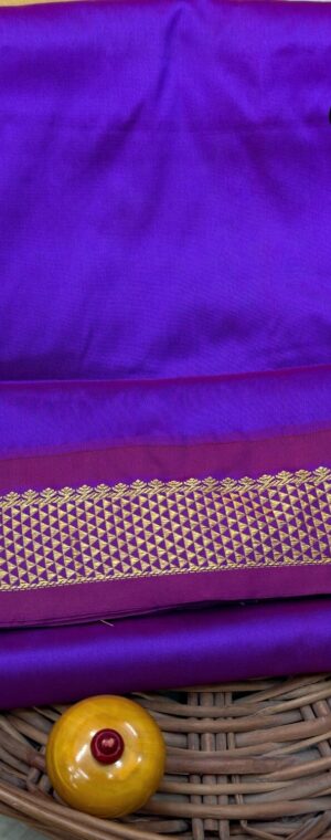 Purple Color Silk Mixed 9 Yards Saree | ASF708