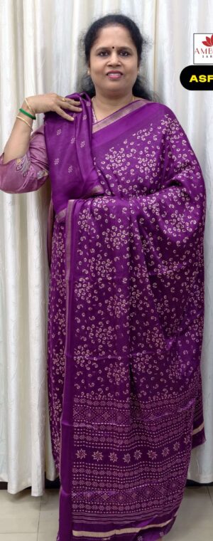 Vadamalli Floral Printed Semi Tussar Saree | ASF641
