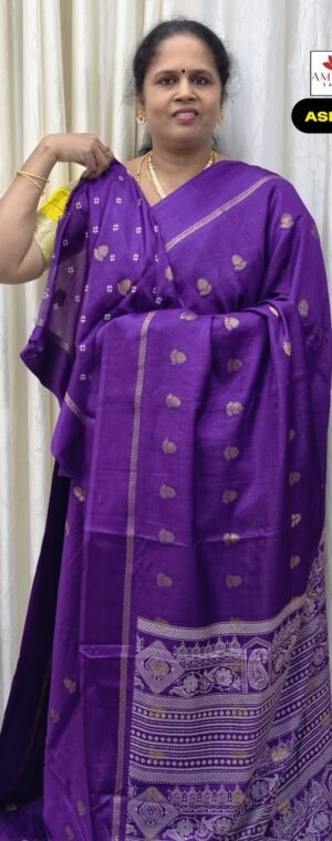 Purple Color Semi Georgette Saree | ASF507