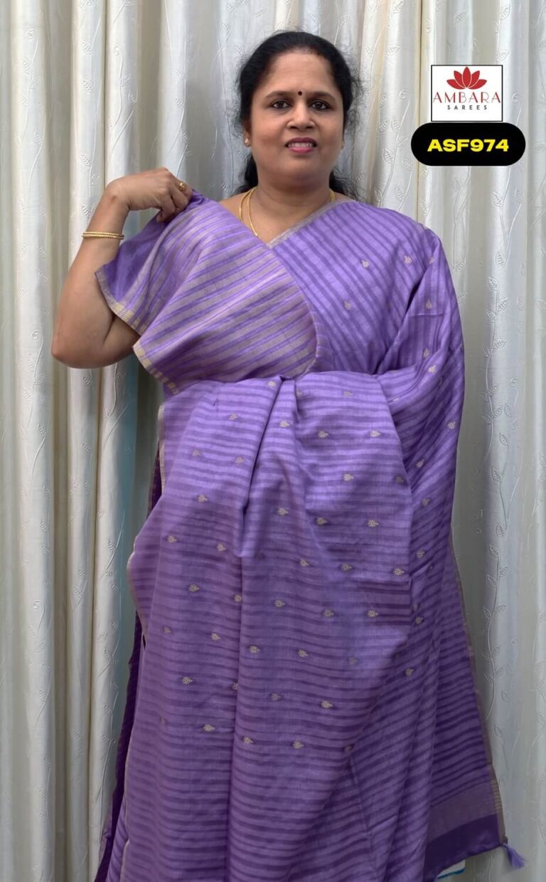Lavender Handloom Matka Silk Saree | ASF974