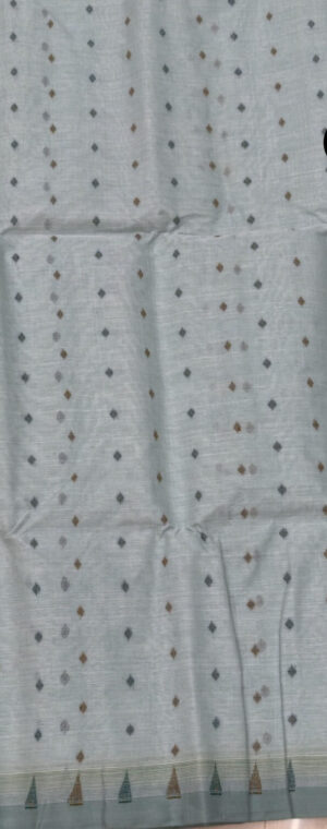 Sky Blue Color Printed Bengal Cotton Saree | ASG101