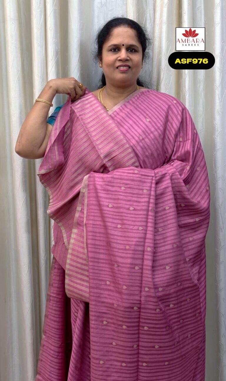 Onion Pink Handloom Matka Silk Saree | ASF976