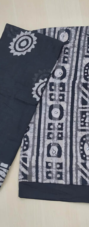 Grey Color Batik Design Printed Chudithar Material | ASG355
