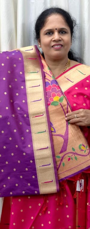 Vadamalli Color Paithani Pattern Semi Soft Silk Saree | ASG467