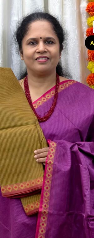 Mehandi Green Pure Handloom Cotton Saree with Shibori Pallu | ASG590