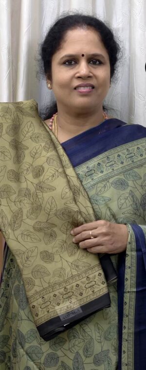 Black Color Floral Printed Crepe Saree | ASG830